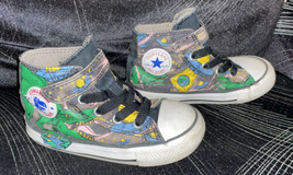 Converse Chuck Taylor All Star Hi Top Dinoverse Dinosaur All over  Kids ... - $24.74