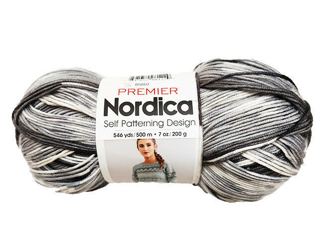Premier Nordica Self Patterning Design Yarn in Gray Harbor #85807