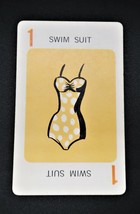 1965 Mystery Date board game replacement card yellow # 1 swim suit - $4.99