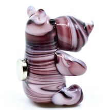 Dynasty Gallery Handmade Art Glass Hippopotamus Hippo Magnet image 4