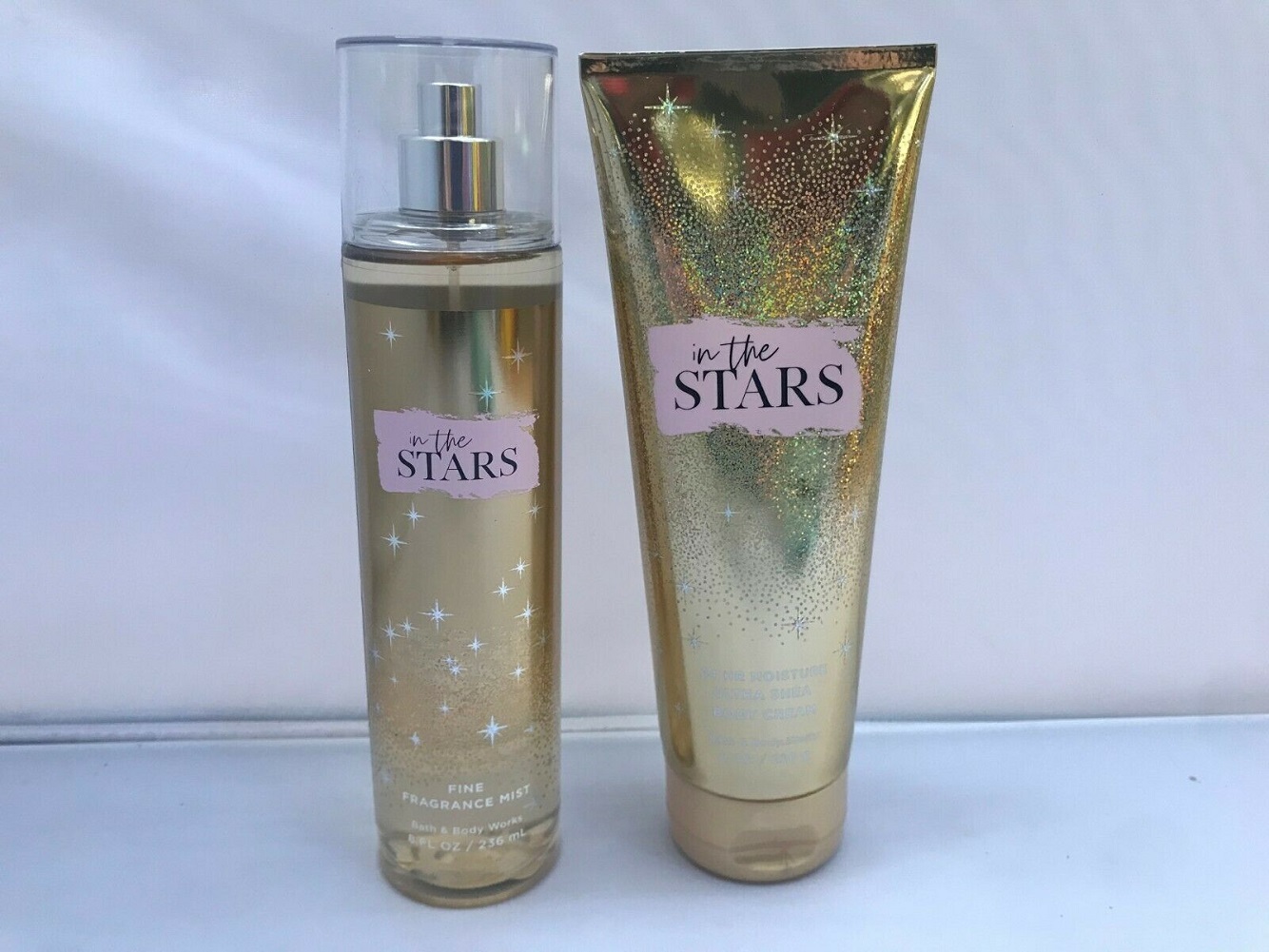 SET BATH AND BODY WORKS IN THE STARS FRAGRANCE MIST AND BODY CREAM