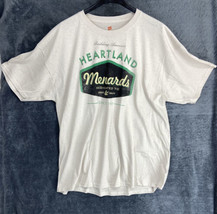 Heartland Menards Hanes 50/50 Blend Men&#39;s White T-Shirt Unisex Size 2XL - $8.41