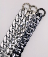 Shiny or matte silver acrylic chain link strap for bags - $14.00