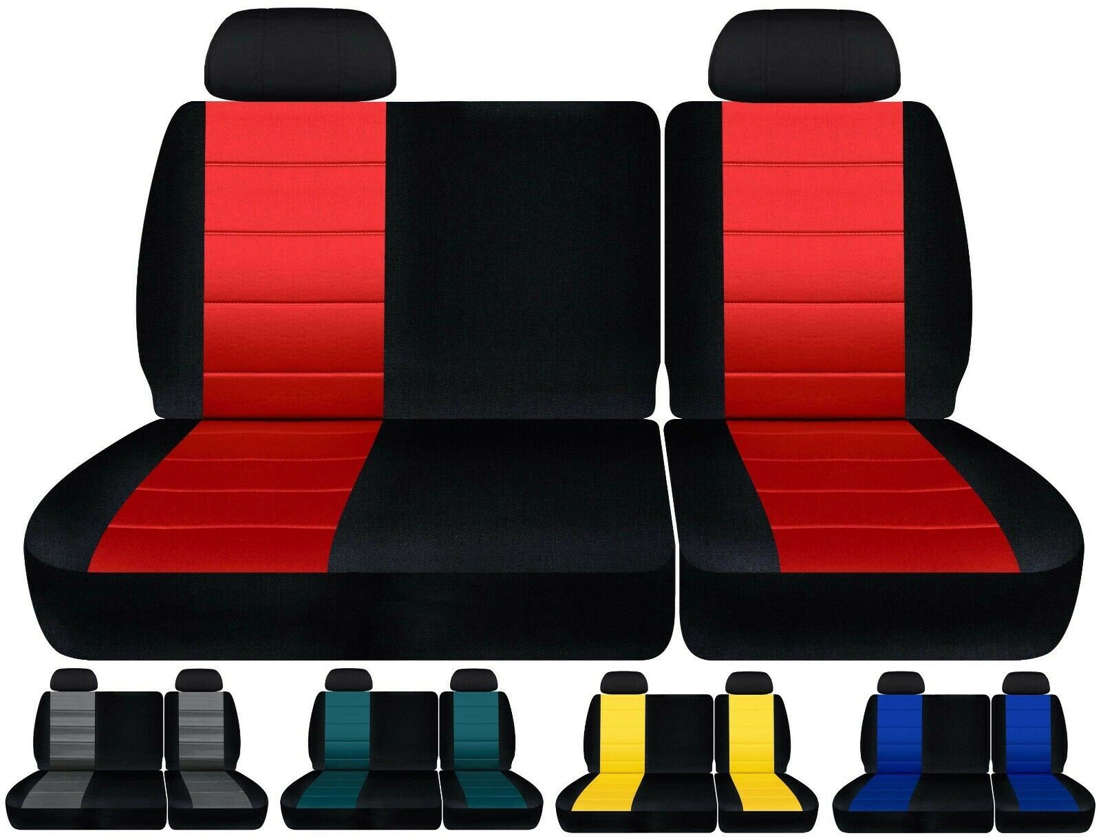 Car seat covers fits 88-94 Chevy C/K 1500 Pickup 40/60 Front bench W/ Headrests