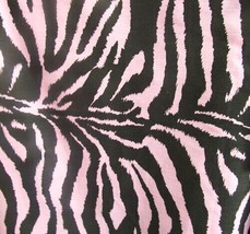 56"x96" - Black and Pink - Tablecloth Poly Cotton Zebra Print - $45.98