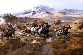 Stage Coach Attack by Charles M Russell Western Giclee Art Print + Ships... - $39.00+