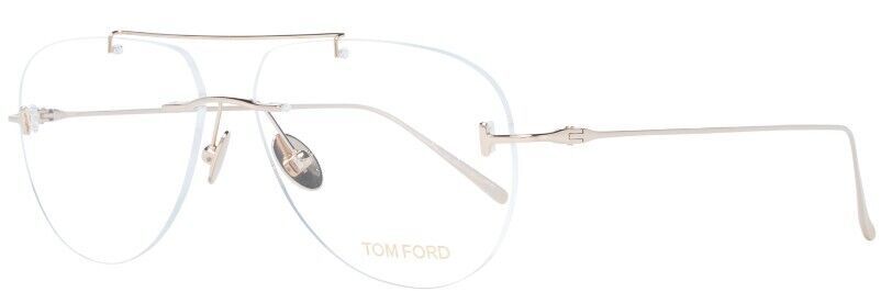 Tom Ford 5679 026 Rose Gold Aviator Titanium Eyeglasses FT5679 026 56mm