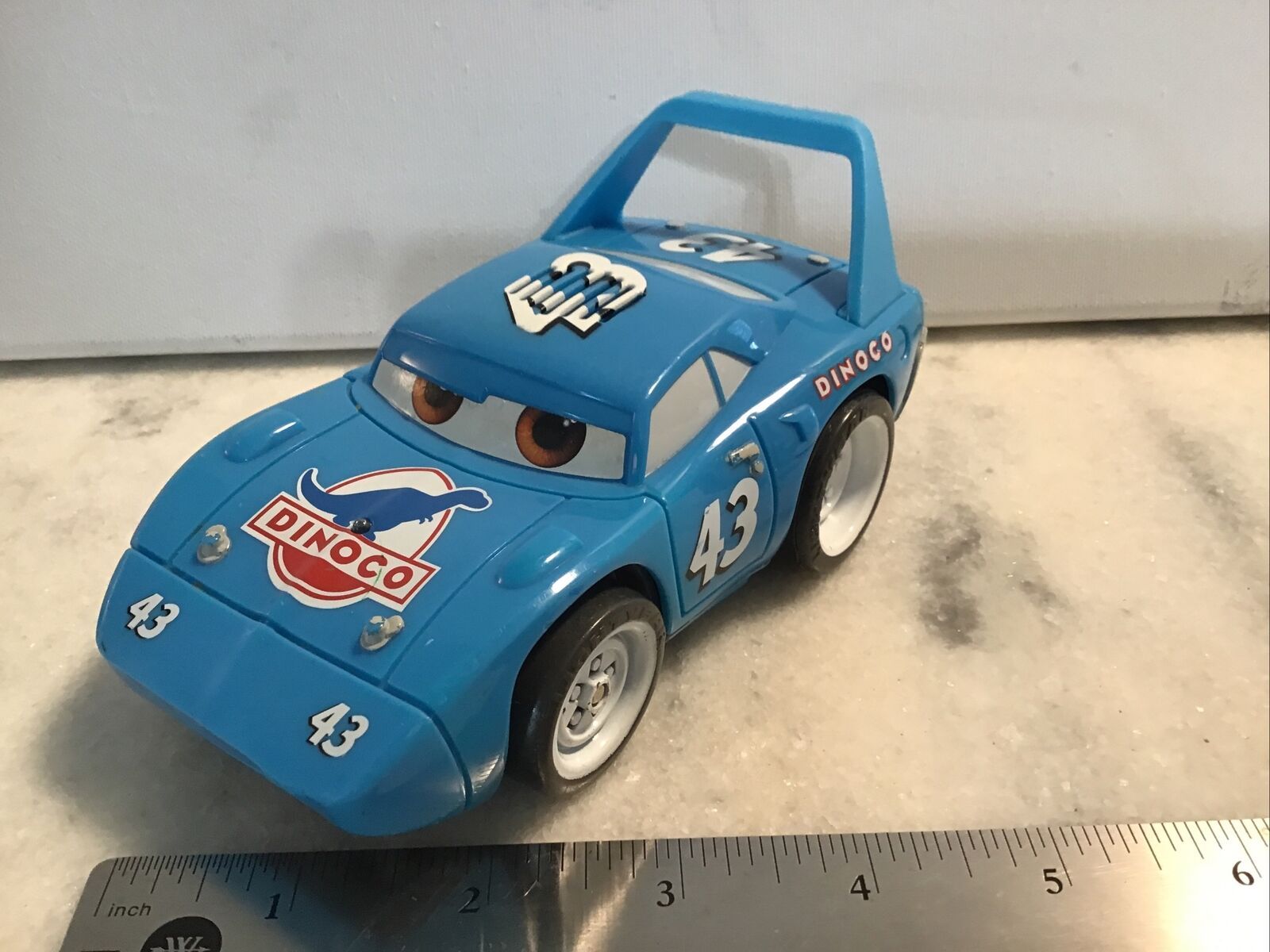 Disney Pixar Cars Shake and Go Talking Dinoco Car Blue Lightning ...