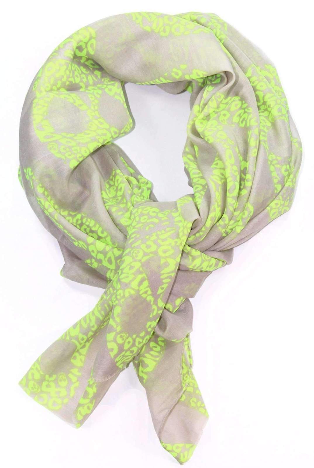 Lime Green Skull Scarf Scarves & Wraps