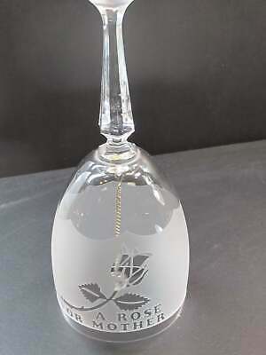 Primary image for Glass Mothers day bell, 24% lead crystal rose