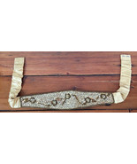 Vintage Gold Toned Rayon Satin Floral Sequined Elastic Formal Cummerbund... - $33.99