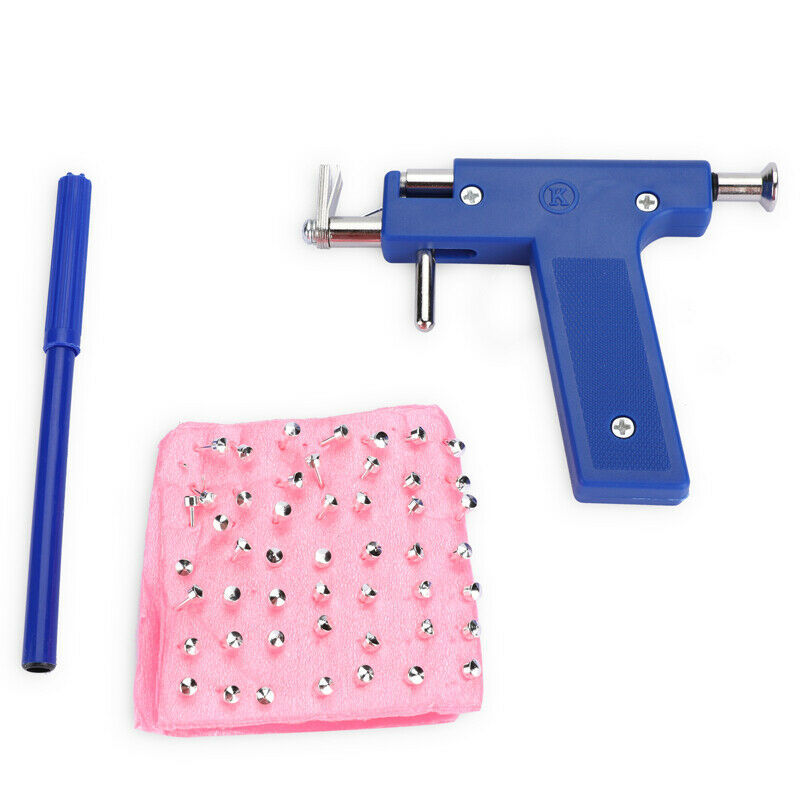 Pro Ear Piercing Gun with 98pcs Studs Kit Tool Set Ear Nose Navel Body ...