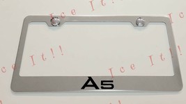 A5 Audi Quattro S Line Stainless Steel License Plate Frame Rust Free W/ Bolt Cap - $13.85