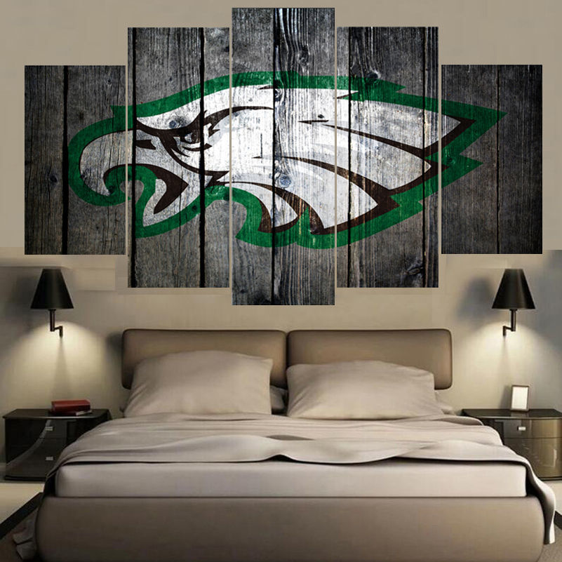 Animal Philadelphia Eagles Print 5 Piece Canvas Art Wall