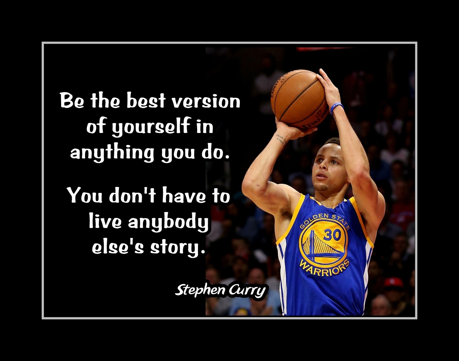 Stephen Curry Inspirational Basketball Motivation Quote Poster Gift Be