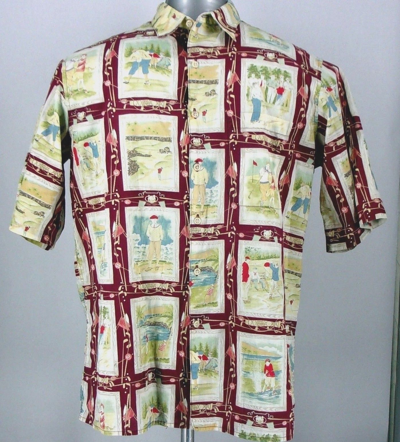 Chicago Cubs Reyn Spooner Hawaiian Shirt Wrigley Field Mens Large