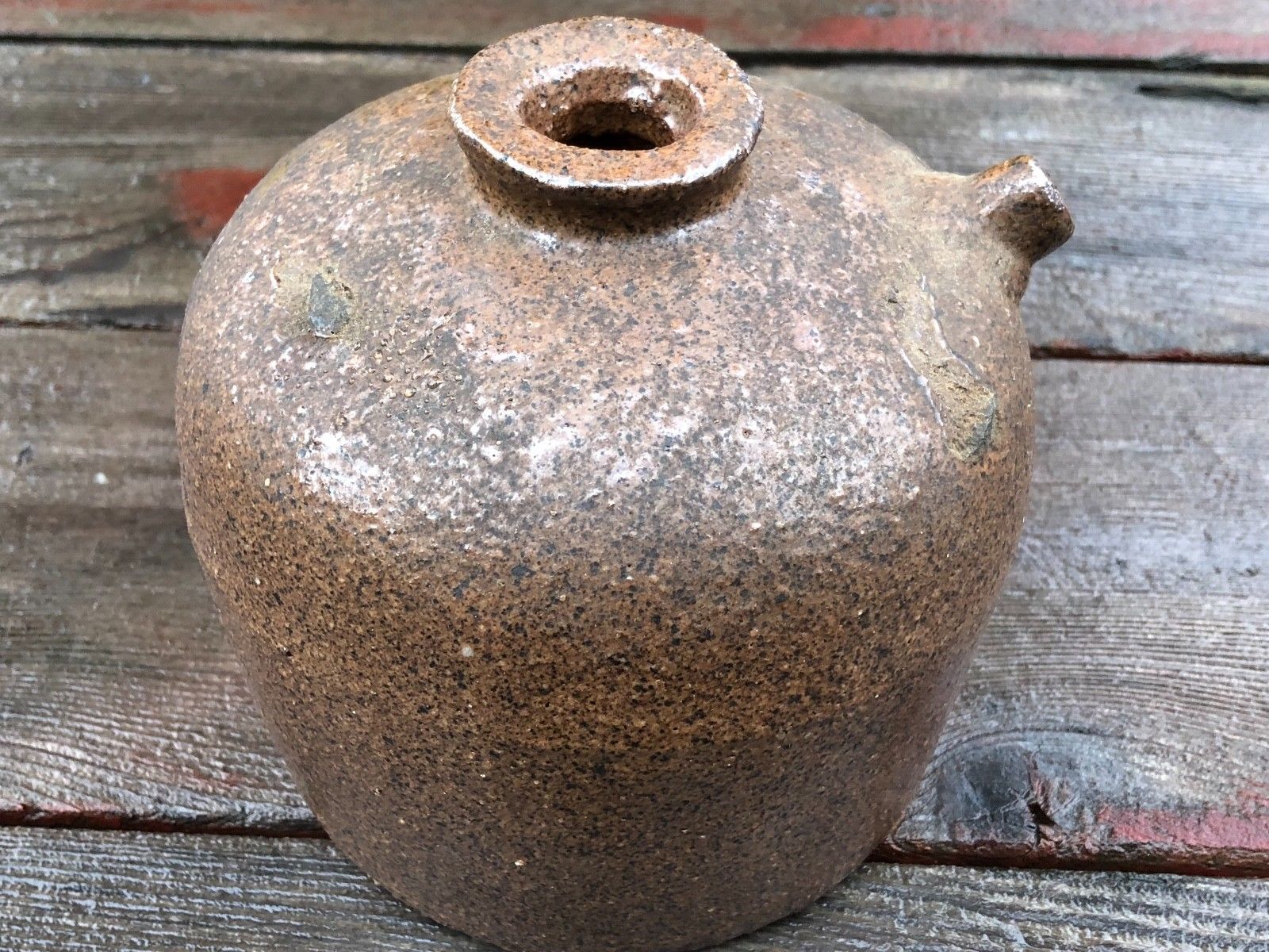 Antique c. 1800's Chinese Soy Sauce Stoneware Crock Pre1900