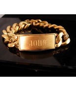 Engraved JOHN ID  Bracelet / Speidel high quality large ID bracelet / Gi... - $145.00