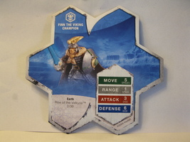 2004 HeroScape Rise / Valkyrie Board Game Piece: Finn Viking Champion Army Card - $1.50