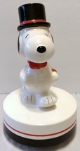 Vintage Aviva Snoopy Top Hat Musical Figurine SEE VIDEO Peanuts Charlie ... - $63.10