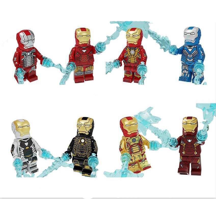 8pcs/set Different Kinds of Models Iron Man Collections Minifigures for Kids