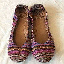Lucky Brand Colorful Striped Boho Emmie Flats Size 6 - $24.75