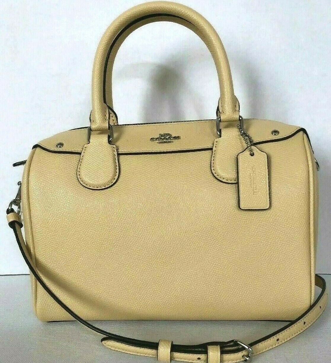 NWT Coach F31082 Mini Bennett Satchel Leather handbag Vanilla (Yellow)