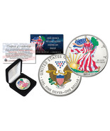 2016 1 oz Colorized 2-Sided American Silver Eagle (BU) with BOX &amp; CERTIF... - $93.46
