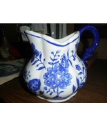 Porcelain Cobalt Blue White Wall Pocket Vase/Wall Decor Formalities by B... - $21.38