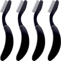 4 Packs Folding Eyelash Comb, Stainless Steel Teeth Eyebrow Comb Lash an... - $13.99