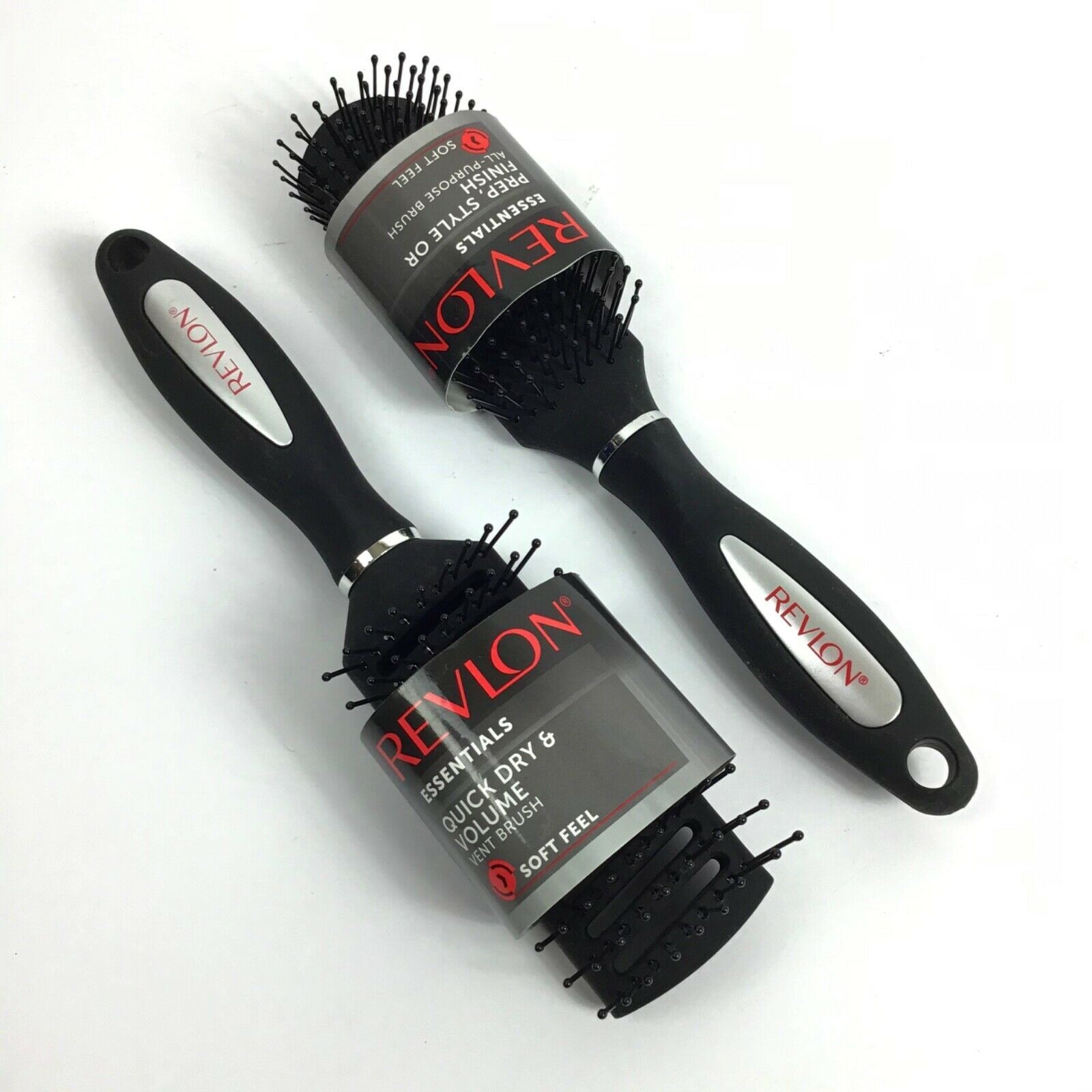 2 Revlon Essentials Black Quick Dry Volume / Prep Style Finish Vent