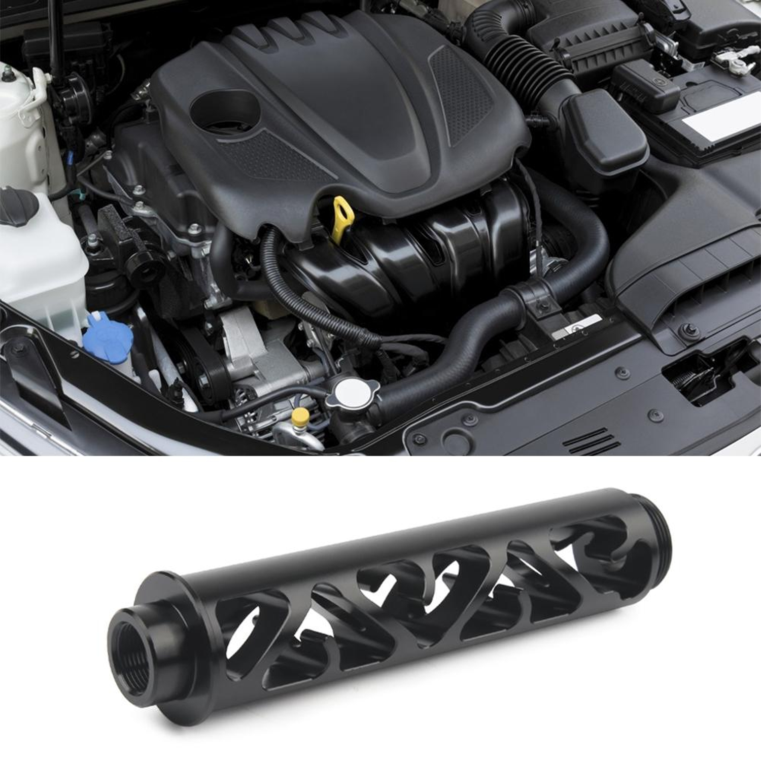 Car Fuel Filter Spiral 1/2 X 28 Or 5/8 X 24 7075 Aluminum Single Core