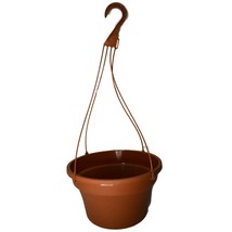 12&quot; Terra Cotta Brown PLASTIC Hanging Baskets - Set of 5 - KOBA Pot Planter - $37.18