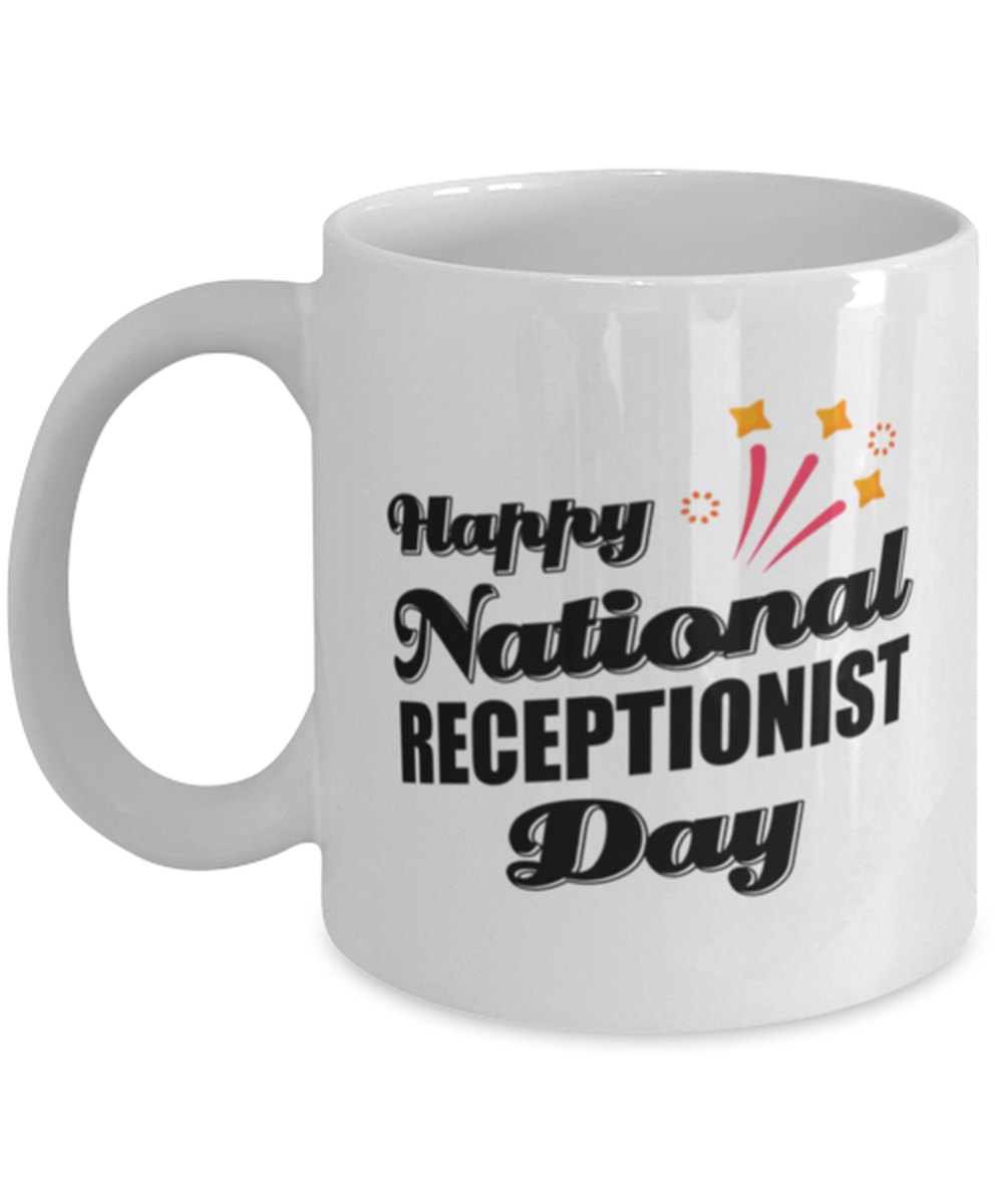 Funny Receptionist Coffee Mug - Happy National Day - 11 oz Tea Cup For Office
