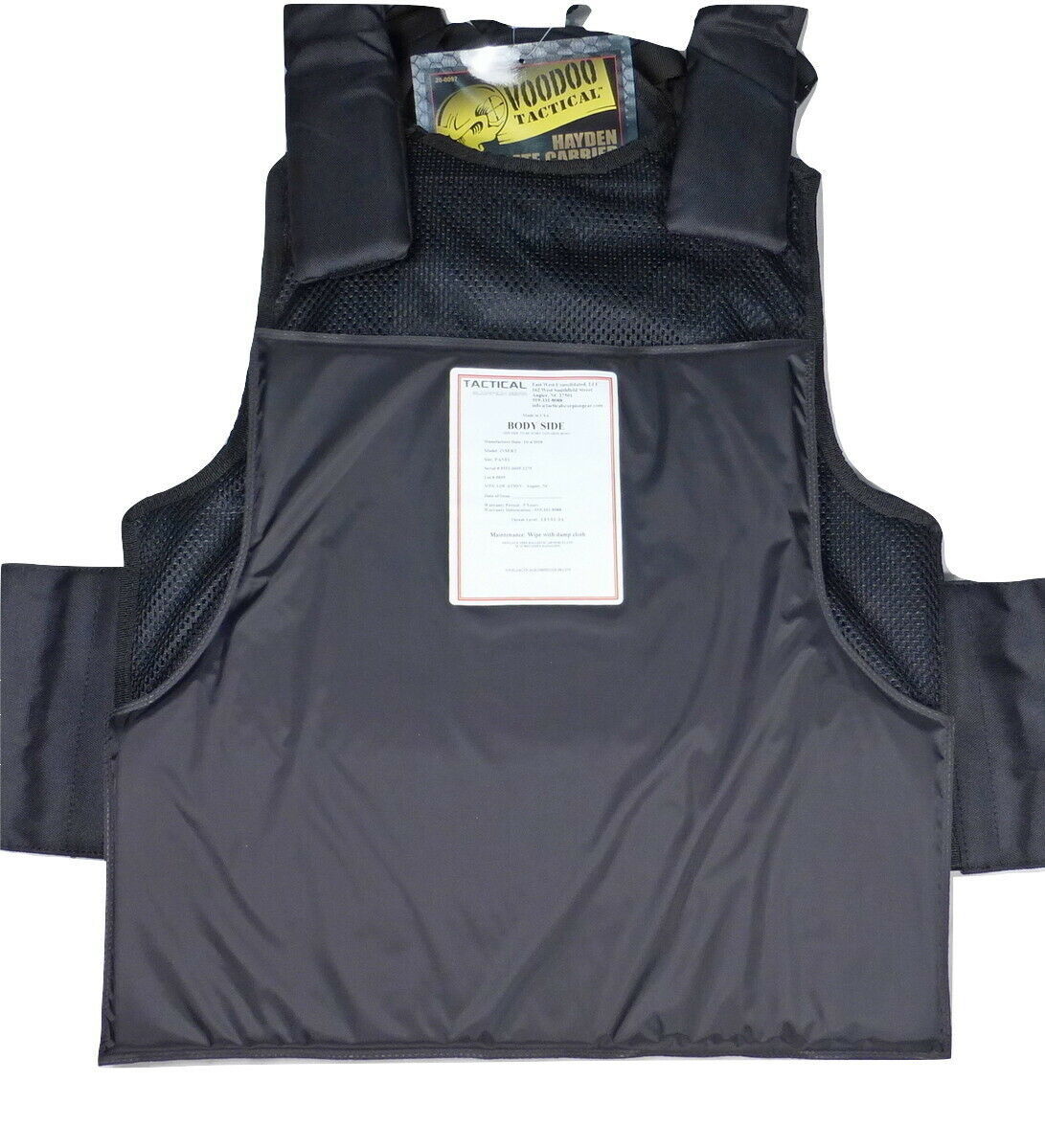 For Voodoo Tactical 200097 Vest Carrier IIIA 3A Soft Body Armor Plate Inserts Body Armor & Plates