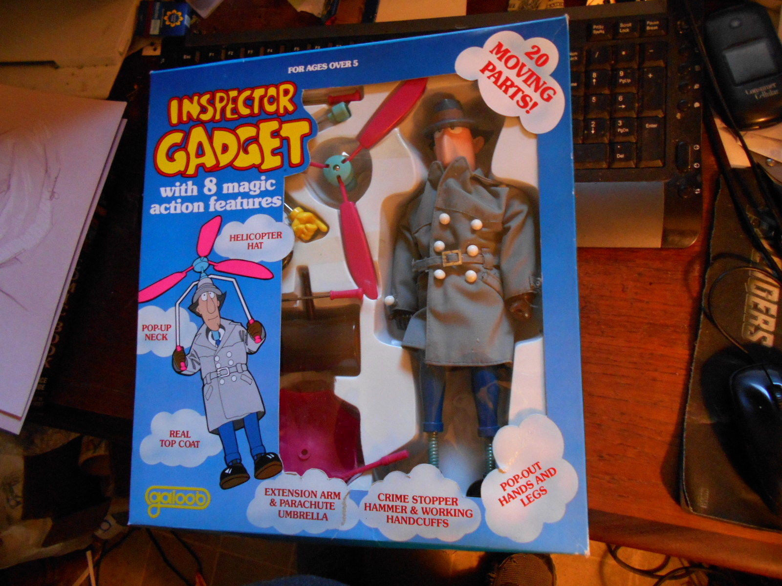Inspector Gadget Vintage 1983 Galoob Rare New In Box 8 Magic Action