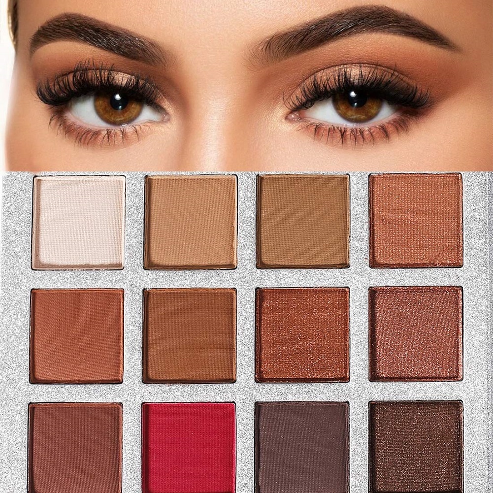 Brown Nude Matte and Shimmer Eyeshadow Palette,Red Eyeshadow Palette ...