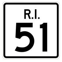 Rhode Island State Road 51 Sticker R4225 Highway Sign Road Sign Decal - $1.45+