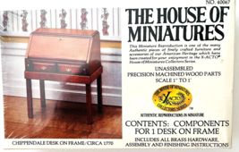 House of Miniatures Kit #40067 1:12 Chippendale Desk on Frame 1980 Circa... - $38.69