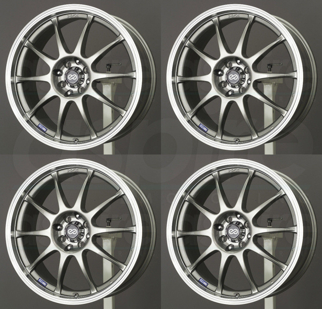 15x6.5 Enkei J10 4x100/114.3 38 Silver Paint Wheels Rims Set(4) Wheels