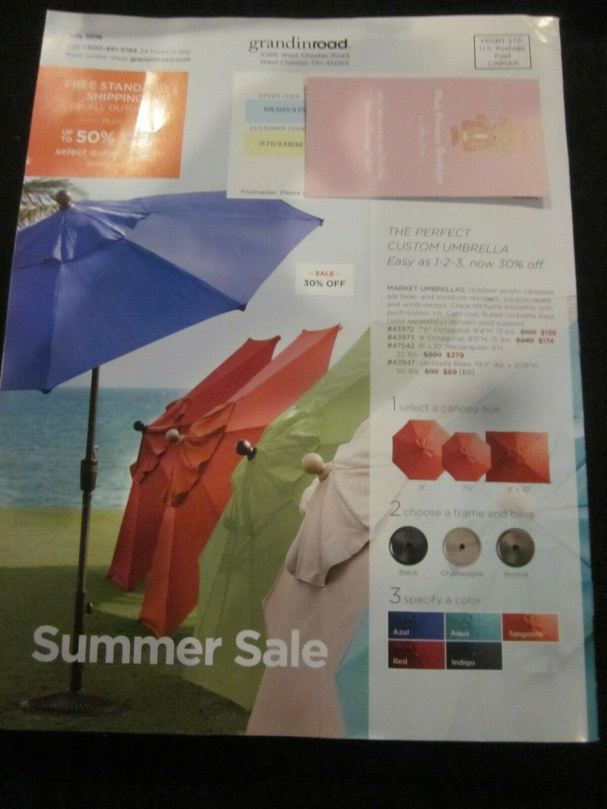 GRANDINROAD GRANDIN ROAD CATALOG JULY 2019 SUMMER SALE BRAND NEW - Catalogs