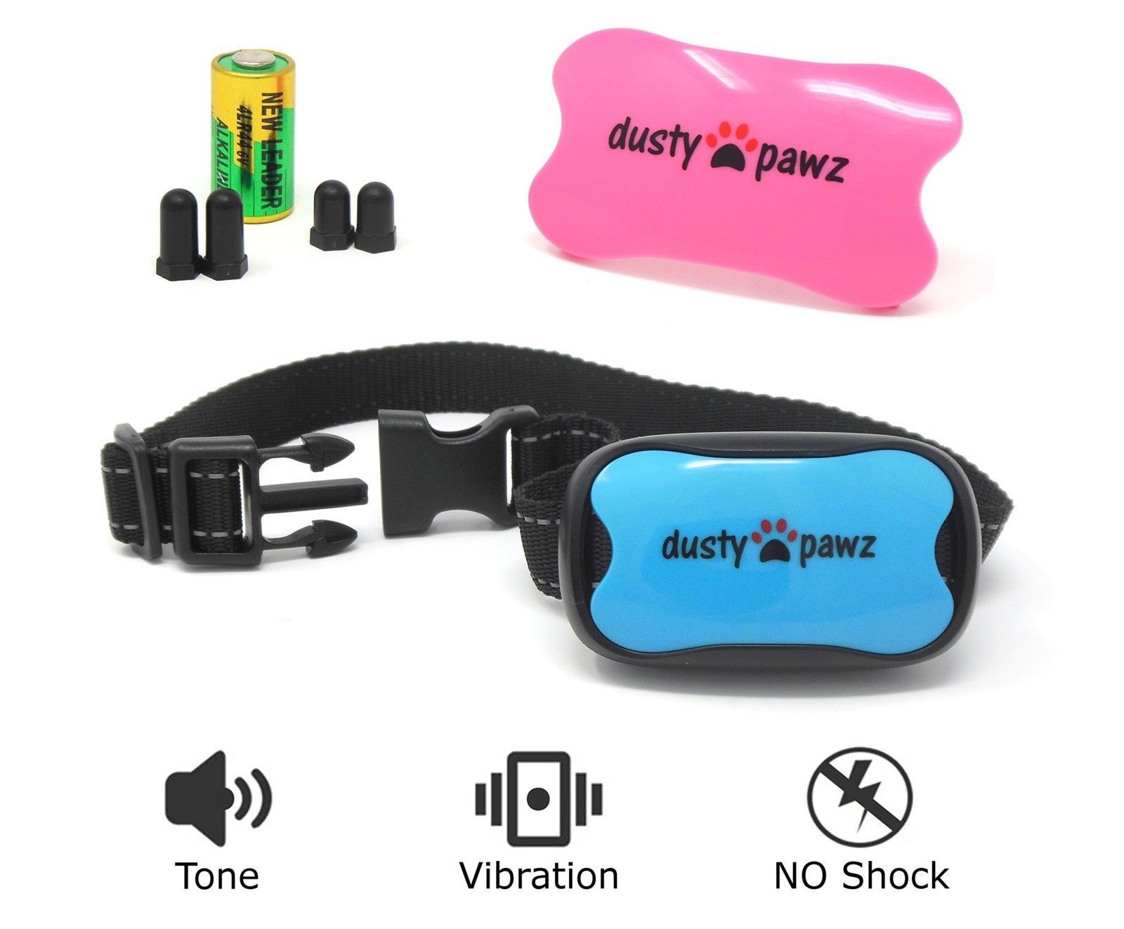 No Shock Bark Collar for Dogs - Bark Training with Sound and Vibration - 7 Sensi
