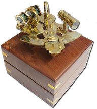 NauticalMart 4" Captain Brass Sextant Astrolabe Marine Navigation Instruments