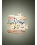 What I Love About Home is Who I Share it with Multicolor 12 x 12 Wood Wa... - $79.99