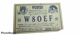 QSL Card (Amateur Radio) Station W80EF 1935 Canton, Ohio