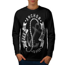 Anchor Your Soul Slogan Tee Deep Sea Men Long Sleeve T-shirt - $14.99
