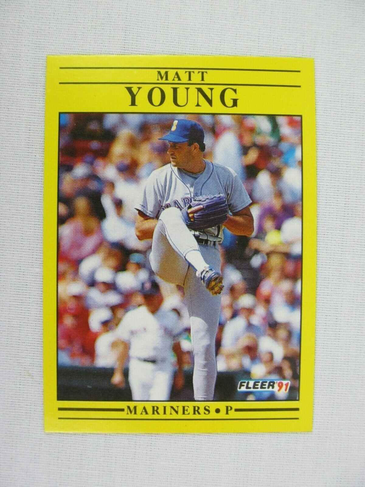 Matt Young Seattle Mariners 1991 Fleer Baseball Card 465 Baseball Cards