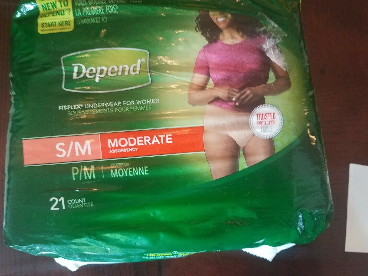 Depend Adult Underwear Small / Medium Moderate Abs. 38535 Pack of 21