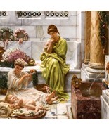 A CORNER OF THE MARKETPLACE BABY GIRL 1887 PAINTING BY EDWARD JOHN POYNT... - $10.96+