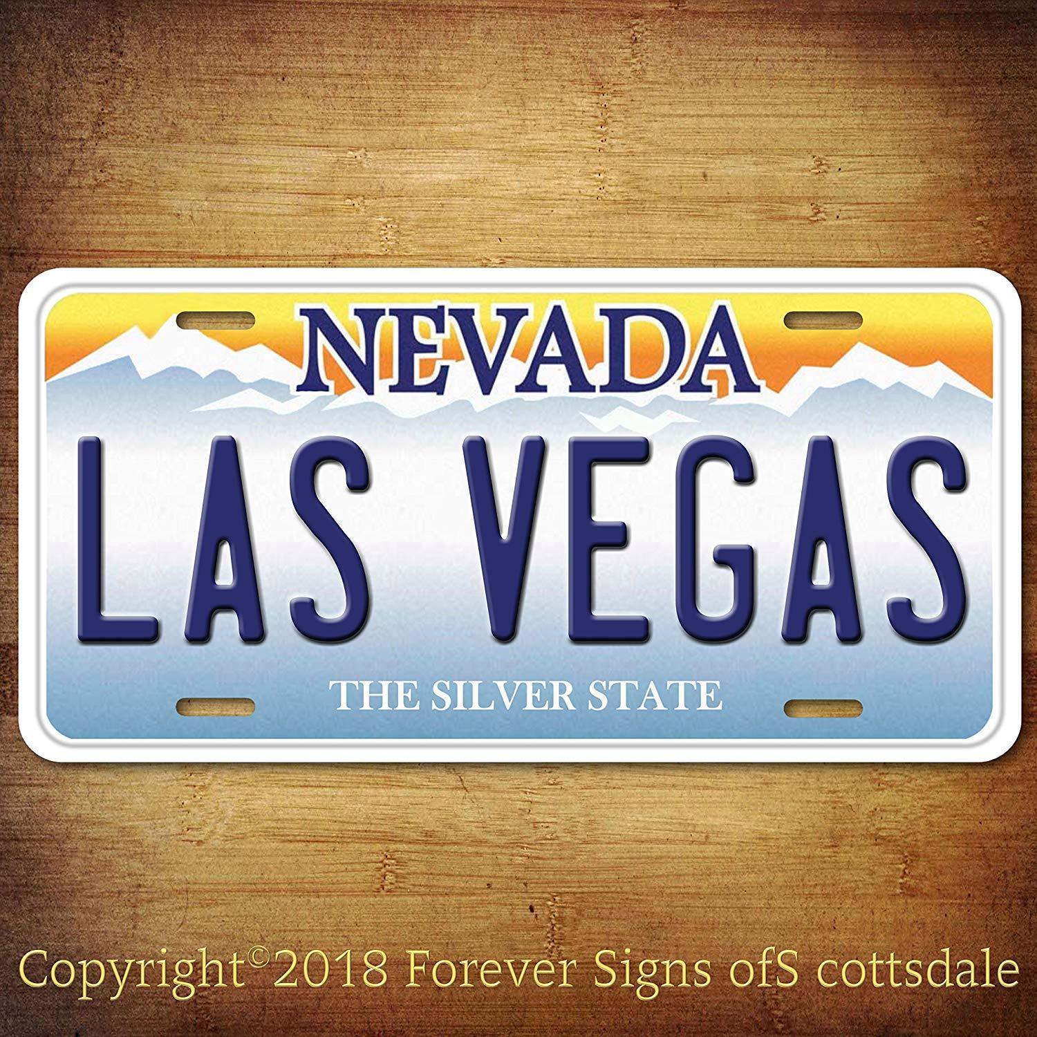 Las Vegas Nevada City/State/College Vanity Aluminum License Plate Tag